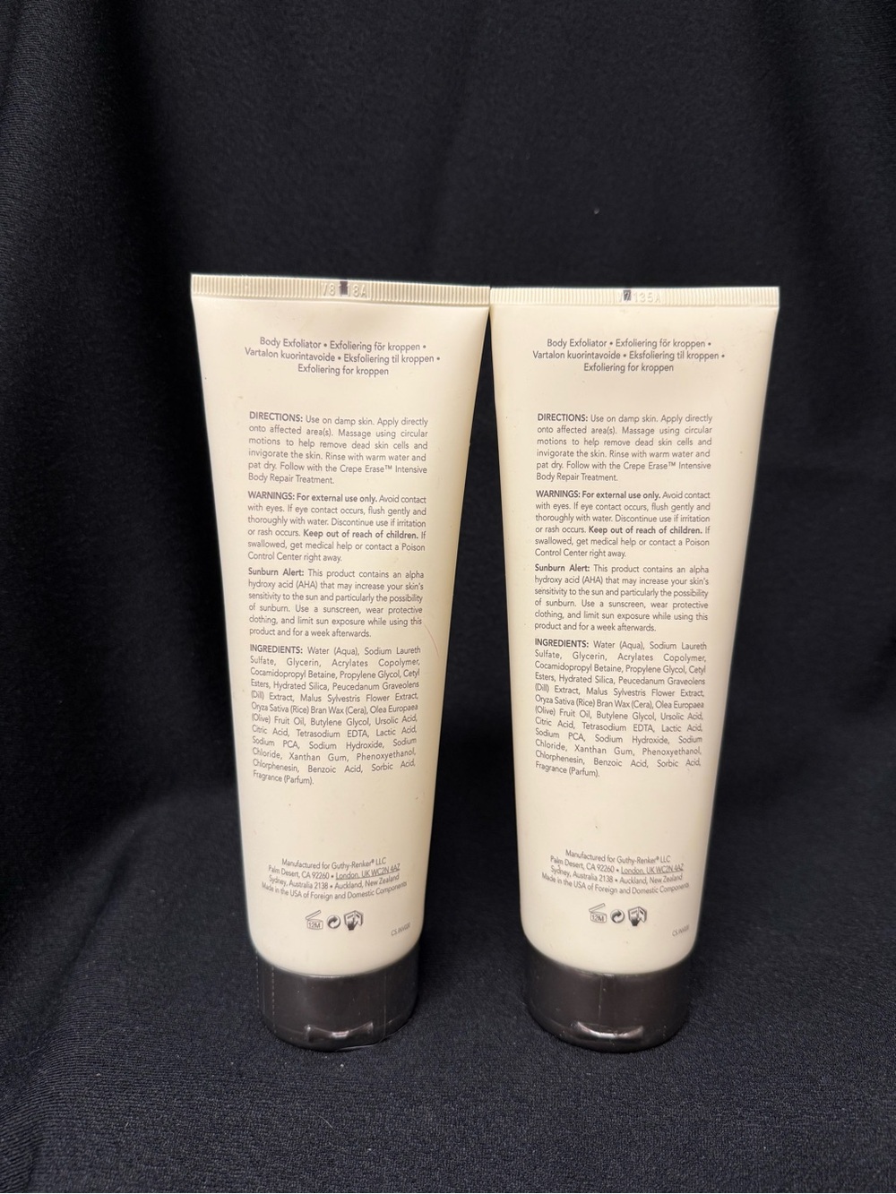 Crepe Erase Exfoliating Body Polish - Cream (8 fl oz). SET OF TWO!  Sealed tubes - Picture 2 of 3